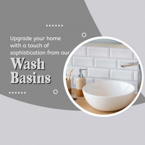 Modern Wash Basin Promotion Banner For Pinterest