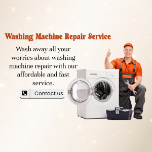 Professional Washing Machine Repair Service Artwork For LinkedIn