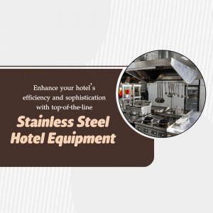 Commercial Stainless Steel Hotel Kitchen Equipment Graphic For Facebook