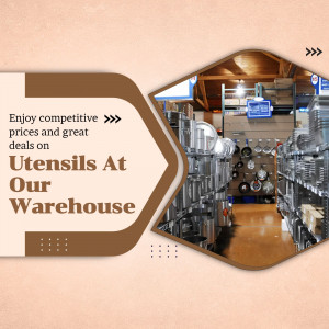 Kitchen Utensil Warehouse Sale Poster For LinkedIn