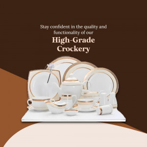 High-Grade Crockery Set Social Media Post For Twitter