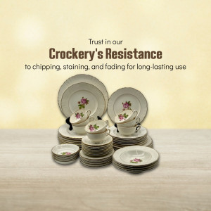 Durable Floral Crockery Set Post For WhatsApp