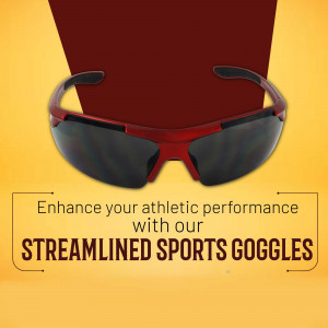 Streamlined Athletic Sports Goggles Business Poster For Telegram