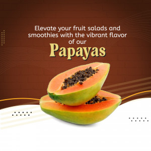Fresh Papaya Fruit Promotion Template For Pinterest