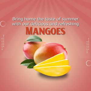 Fresh Mango Summer Promotion Creative Design For LinkedIn