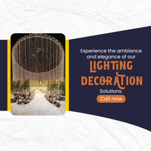Elegant Event Lighting Decoration Services Marketing Image For Instagram