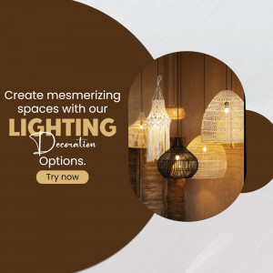 Bohemian Style Lighting Decoration Advertisement Artwork For Facebook