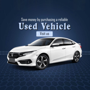 Used Honda Civic Car Dealership Promotion Banner For Twitter