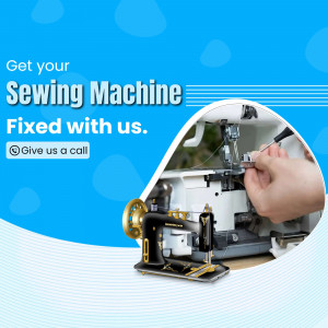 Professional Sewing Machine Repair Services Poster For Google Business Profile