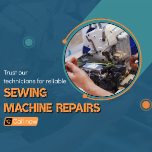 Reliable Sewing Machine Repair Services Business Poster For Instagram