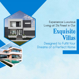 Exquisite Luxury Villas Promotion Creative Design For Facebook