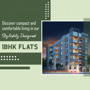 Modern 1BHK Apartment Advertisement Image For Google Business Profile