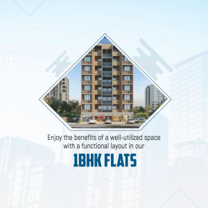 Modern 1BHK Apartment Promotion Advertisement For Telegram