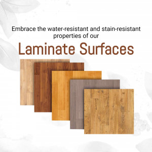 Water-Resistant Laminate Flooring Options Promotional Banner For Telegram