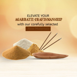 Premium Agarbatti Raw Materials Creative Design For Google Business Profile