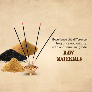 Premium Incense Raw Materials Creative Design For Facebook