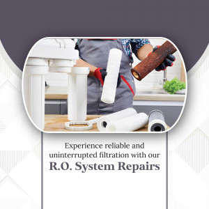 Professional RO System Repair Service Creative Design For Facebook