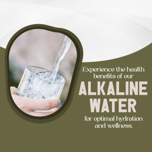 Alkaline Water Wellness Promotion Creative Design For Instagram