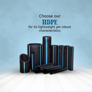 HDPE Industrial Pipes Marketing Graphic Creative Design For LinkedIn