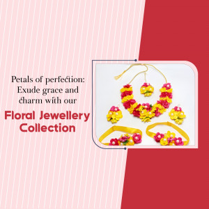 Floral Jewellery Collection Showcase Social Media Post For Threads