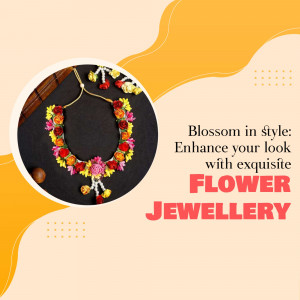 Exquisite Flower Jewellery Design Promotional Banner For Instagram