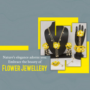 Elegant Yellow Artificial Flower Jewellery Set Design For WhatsApp