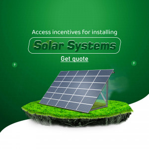 Solar Systems Installation Incentive Promotion Marketing Image For Telegram