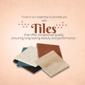 Premium Quality Tile Solutions Business Poster For Threads