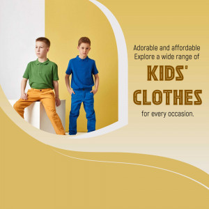 Stylish Kids Clothing Advertisement Design For X
