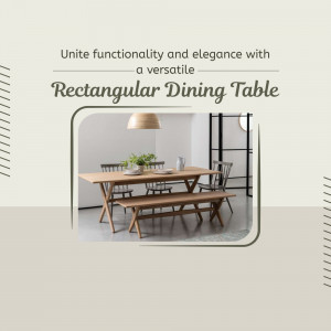Versatile Rectangular Dining Table Creative Design For Google Business Profile