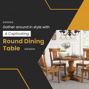 Captivating Round Dining Table Promotion Flyer For X