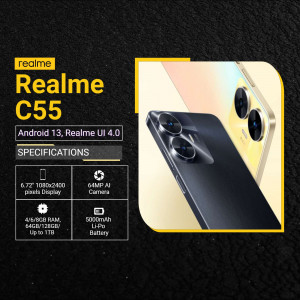 Realme C55 Smartphone Specifications Overview Post For Facebook