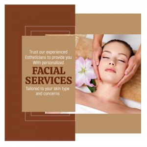 Professional Facial Services Marketing Flyer For Twitter