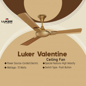 Luker Valentine High Velocity Ceiling Fan Creative Design For Threads
