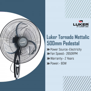 Luker Tornado Metallic 500mm Pedestal Fan Business Poster For Pinterest