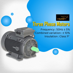 V-Guard Three Phase Industrial Motor Poster For Telegram