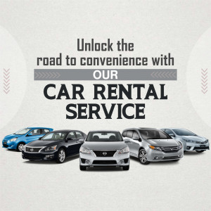 Professional Car Rental Services Advertisement Banner For Twitter
