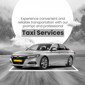 Professional Taxi Services Promotion Poster For Instagram