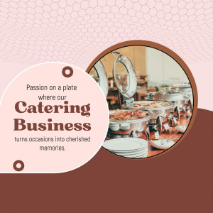Catering Business Promotional Social Media Post Design For Telegram