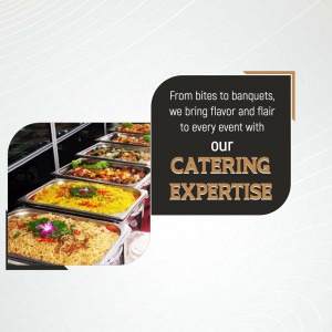 Professional Catering Services Advertisement Graphic For LinkedIn