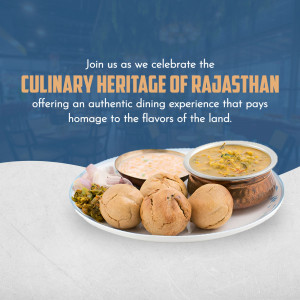 Culinary Heritage Of Rajasthan Promotional Banner For LinkedIn