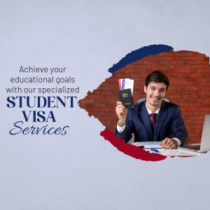 Student Visa Services Promotion Business Poster For Google Business Profile