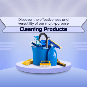 Multi-Purpose Cleaning Supplies Display Template For LinkedIn