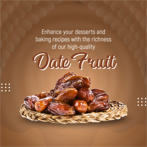 High-Quality Date Fruit Promotion Promotional Banner For LinkedIn
