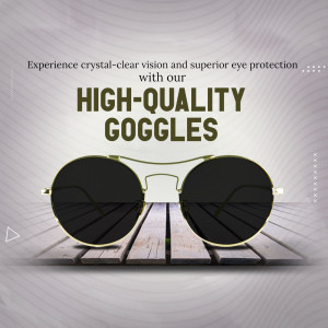 Premium Protective Goggles Advertisement Promotional Banner For Threads
