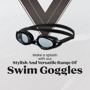 Stylish Swim Goggles Advertisement Graphic For LinkedIn