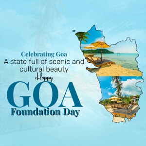 Happy Goa Foundation Day Marketing Image For WhatsApp