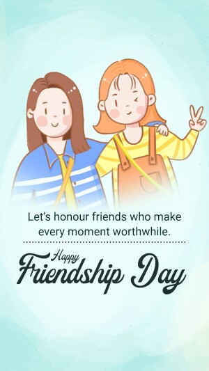 Happy Friendship Day Illustration Artwork For Pinterest