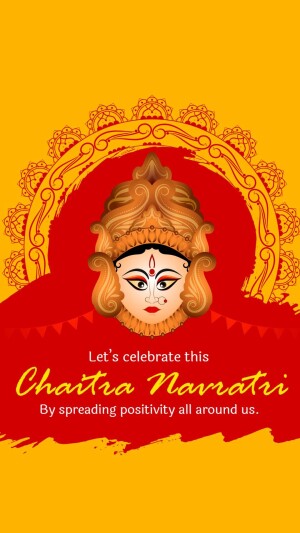 Chaitra Navratri Celebration Poster Advertisement For Twitter