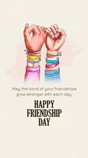 Happy Friendship Day Greeting Card Advertisement For Facebook